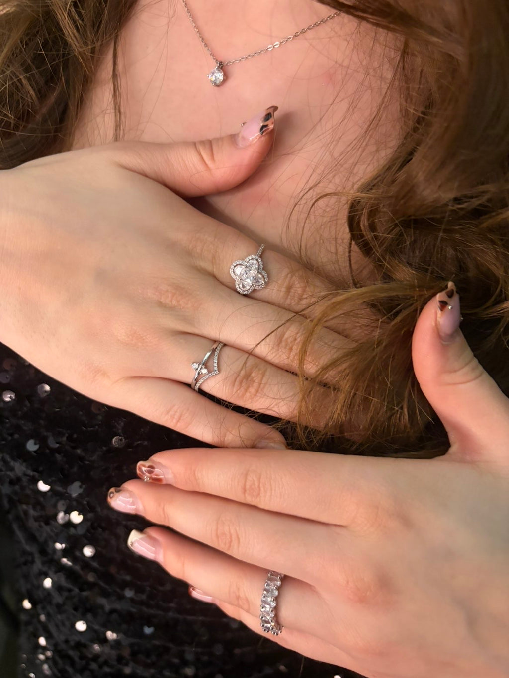 Faith, Hope, Love and Luck Ring Silver