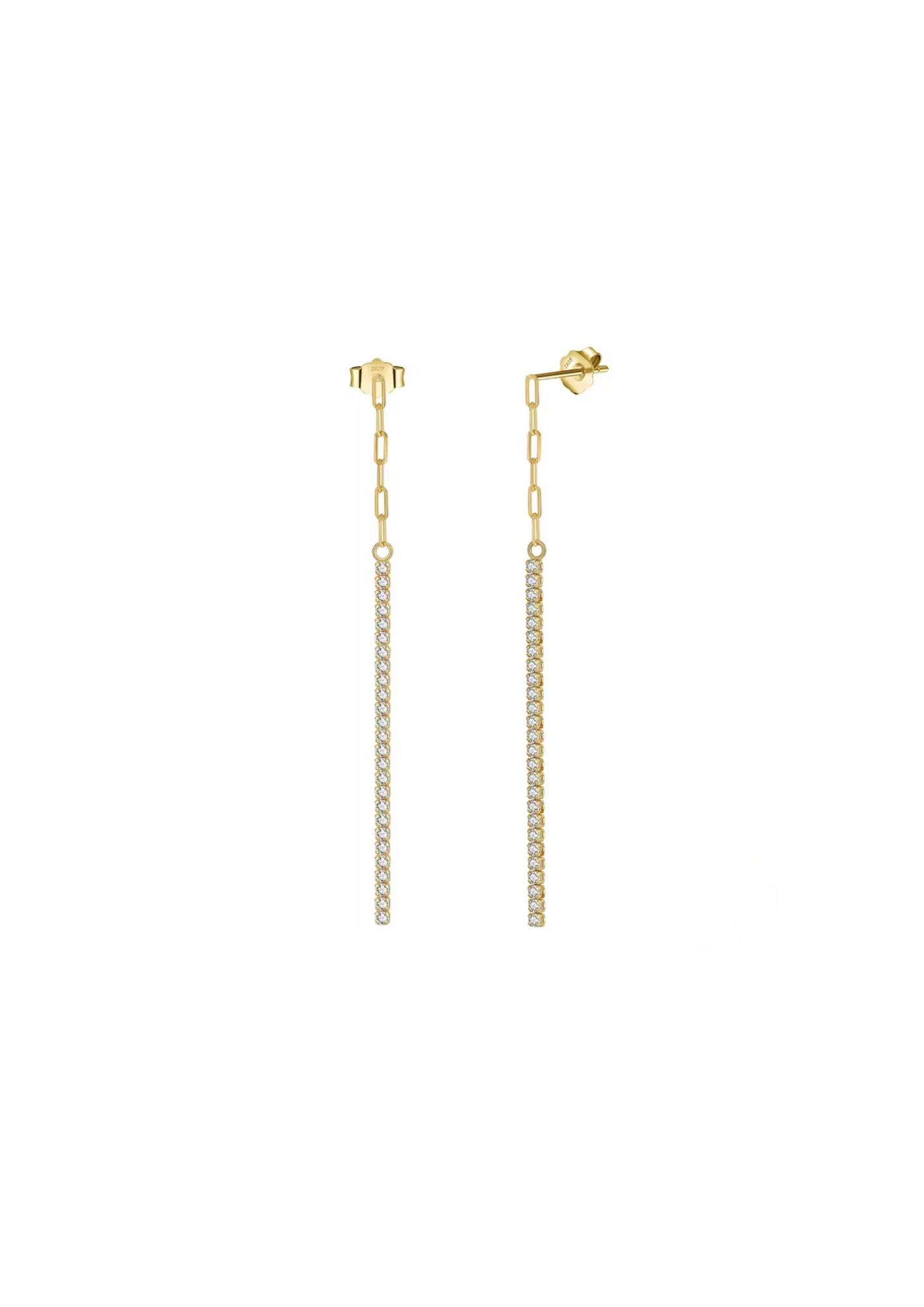 Gold Tennis Earrings