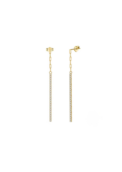 Gold Tennis Earrings