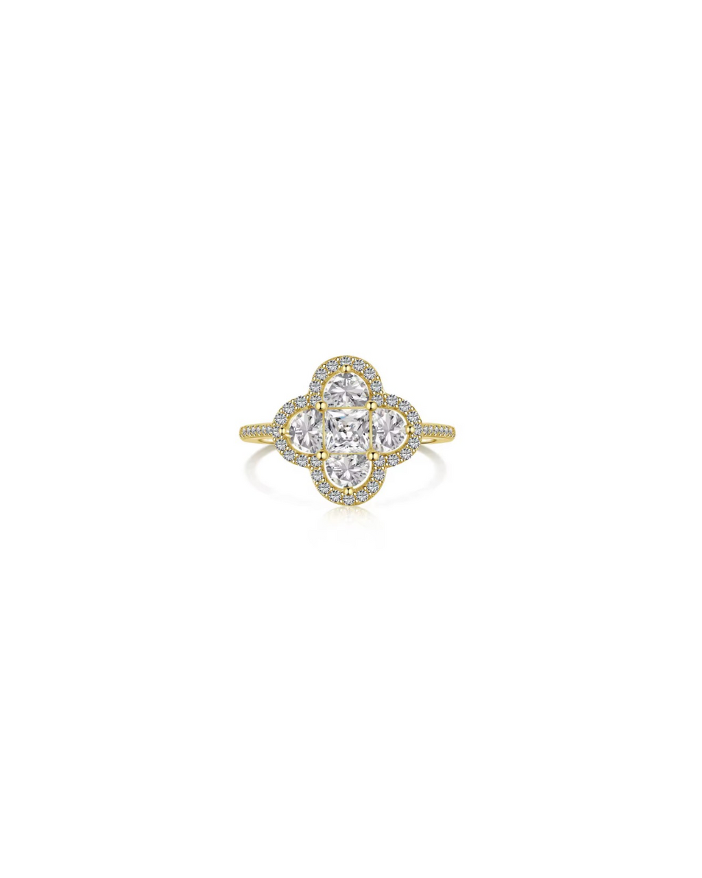 Faith, Hope, Love and Luck Ring Gold