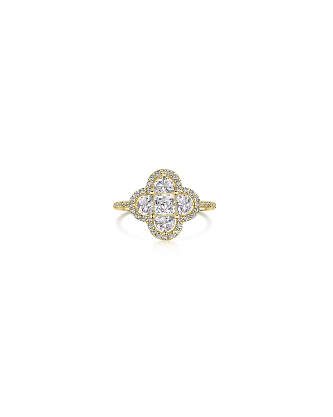 Faith, Hope, Love and Luck Ring Gold