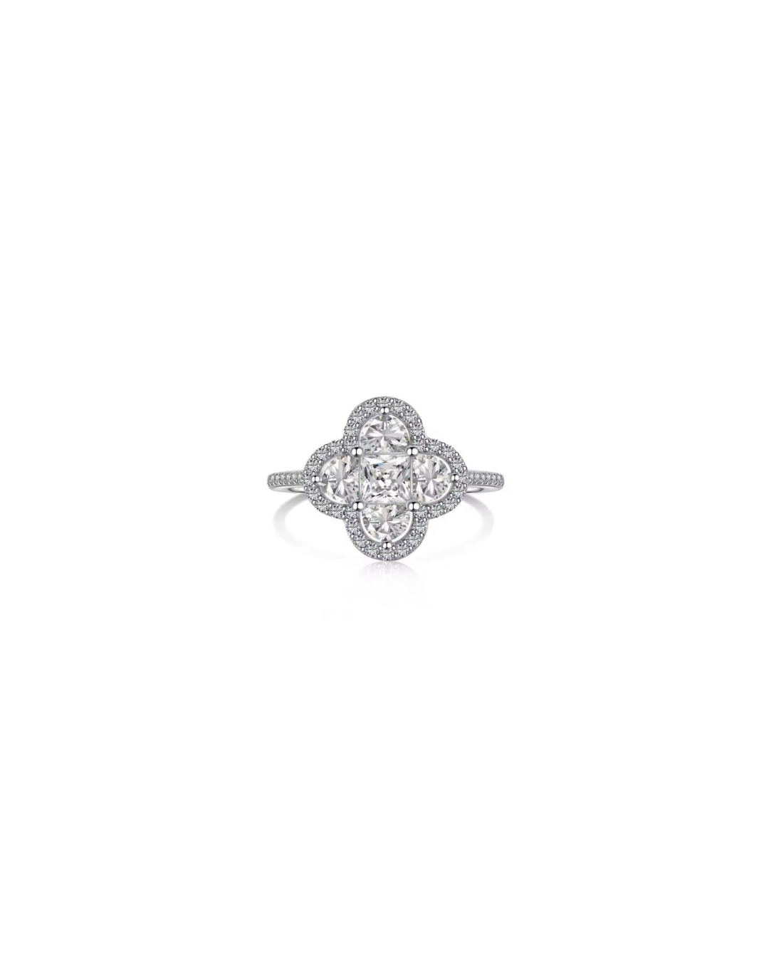 Faith, Hope, Love and Luck Ring Silver