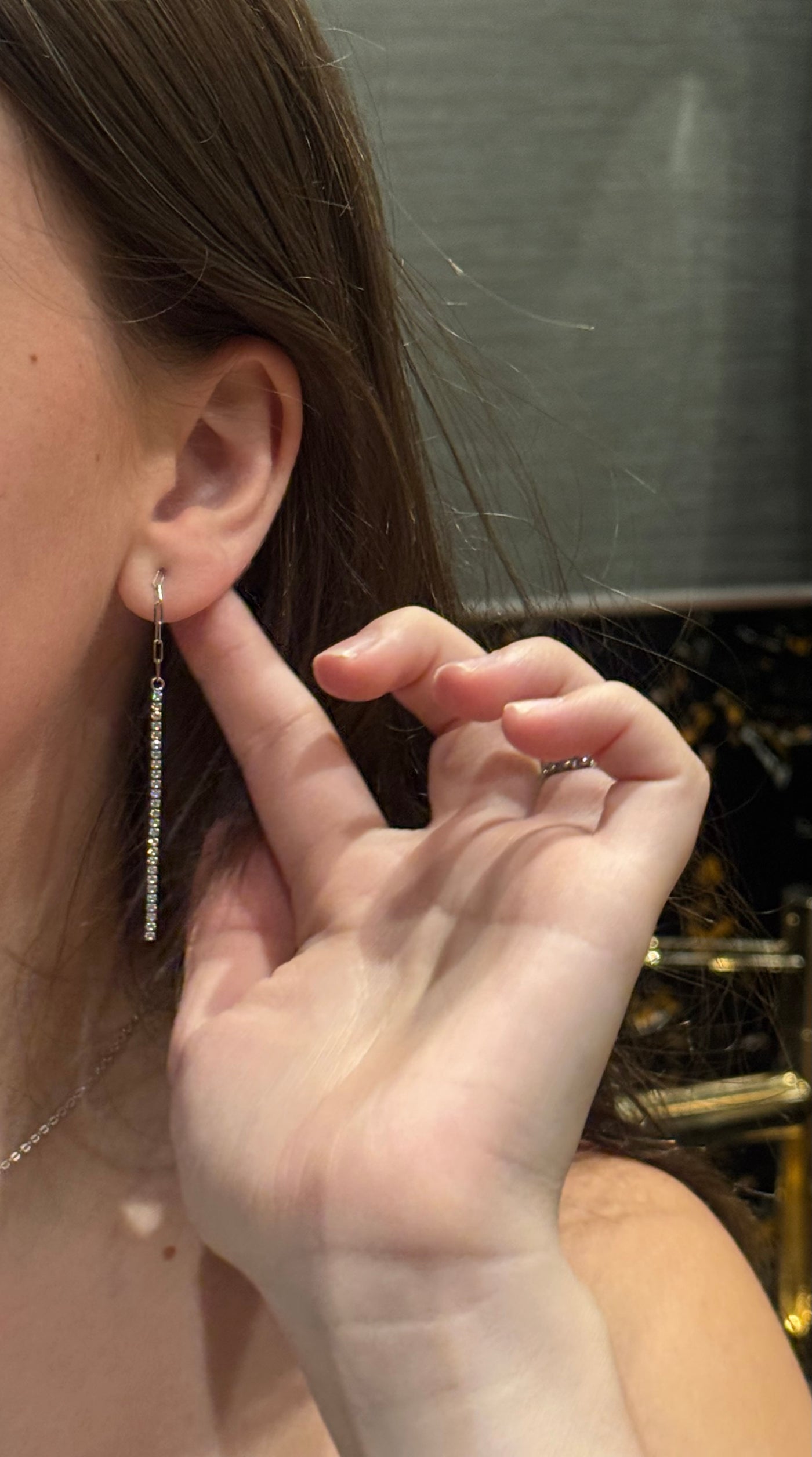 Silver Tennis Earring