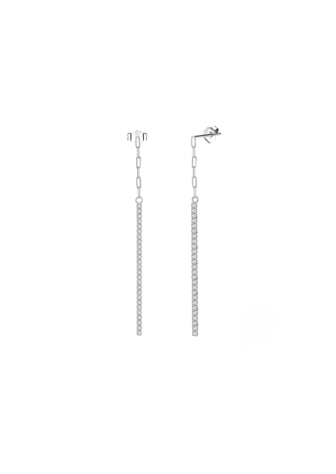 Silver Tennis Earring