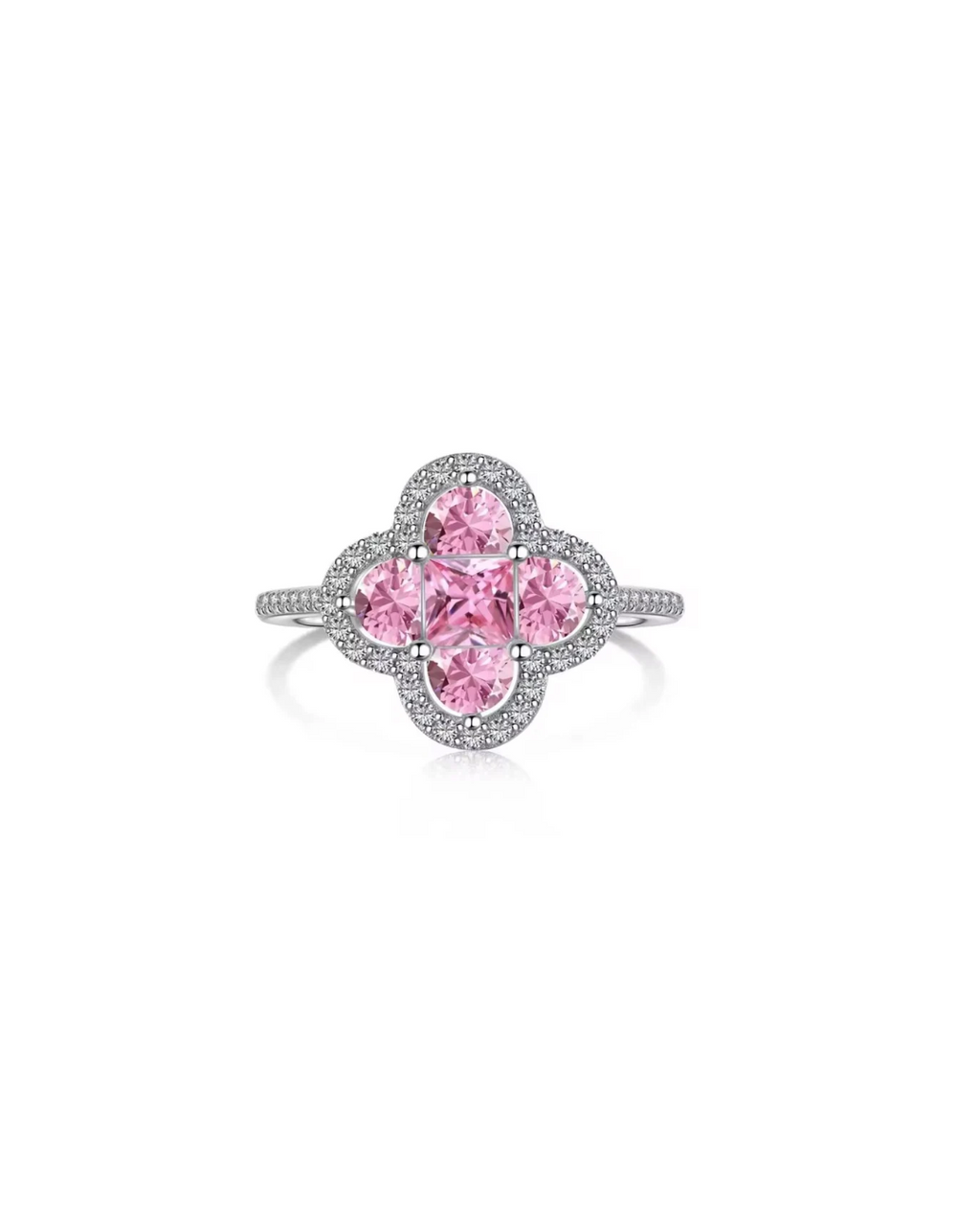Faith, Hope, Love & Luck Ring Pink