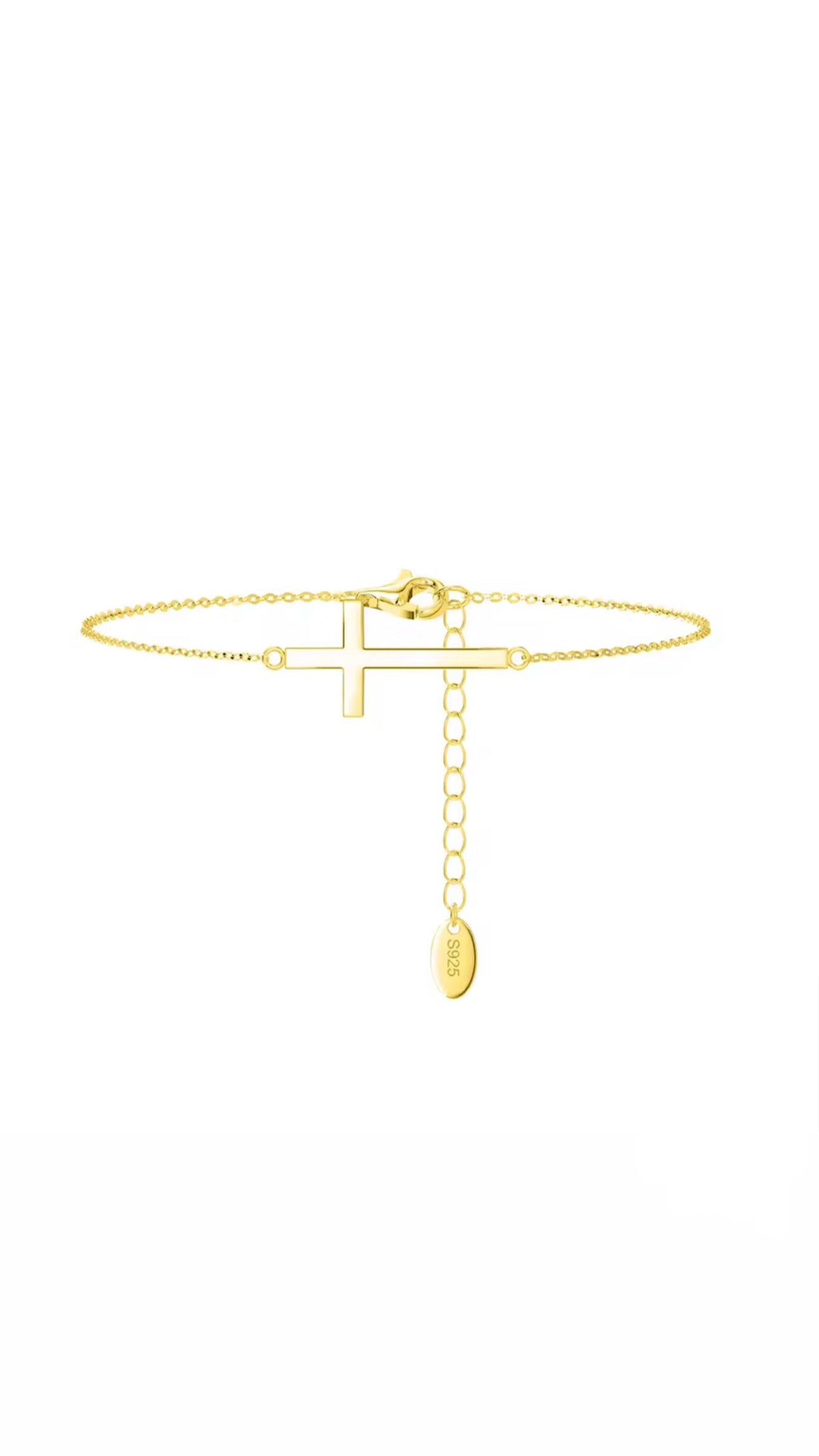 Gold Cross Bracelet